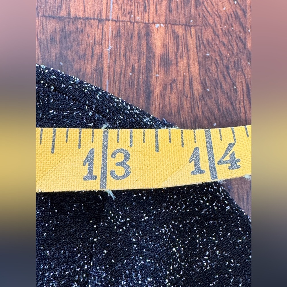 By choice California ladies Elegant Black Glitter pullover top size M 90s stretc - Picture 13 of 16